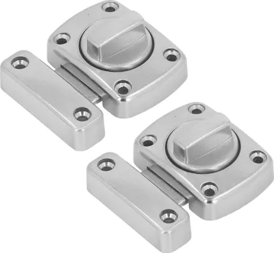 Image de Boulon Rotatif Vis de Verrouillage Alliage de Zinc Verrouillage pour Meuble Porte de Salle de Bain Argenté