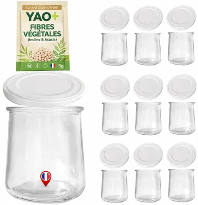 9 XL Joghurtgläser 200 ml mit Deckeln, BPA-frei