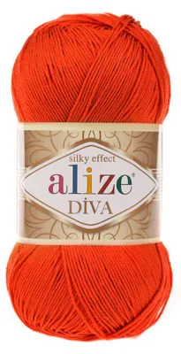 Strickgarn ALIZE DIVA Sommerwolle Häkelgarn Wolle Sommer Stricken Häkeln 37 orange