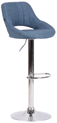 Immagine prodotto di CLP Sgabello da bar Milet in tessuto cromato ,Blu