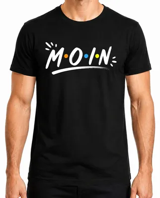 Produktbild von MOIN Norddeutschland Hamburg Küste Nordsee Statement Sarkasmus Herren T-Shirt, Schwarz, S