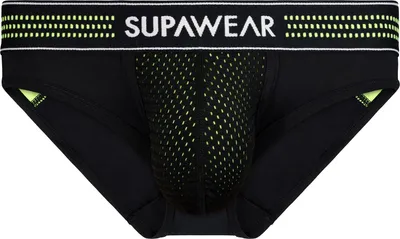 Image de SUPAWEAR - Sous-vêtement Slips Hommes - Mesh Brief Neon Green - 1x Taille XL