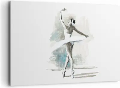 Produktbild von Bild auf Leinwand - Leinwandbild - Einteilig - Ballerina Tanz Frau - 120x80cm - Wand Bild - Wanddeko - Wandbilder - Leinwanddruck - Bilder - Wanddekoration - Leinwand bilder - Wandbild - AA120x80-4953