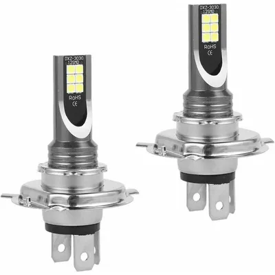Produktbild von 2 Stück H4 LED-Scheinwerferlampen, verpackte LED-Lampen, wasserdichte Nebelscheinwerfer