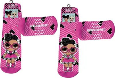 Productafbeelding van LOL Surprise antislipsokken, 2-delige set. Comfortabele en leuke sokken voor kinderen, maat 23/26
