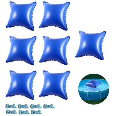 Immagine prodotto di Jayseuw 7 pezzi cuscino per piscina cuscino d'aria invernale per piscina 122 x 122 x 60 cm, cuscino per piscina, cuscino d'aria, cuscino invernale per copertura piscina invernaggio