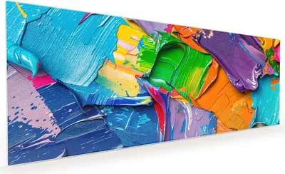 Produktbild von Küchenrückwand Spritzschutz Glas mit Motiv Farbsymphonie 40 x 40 cm