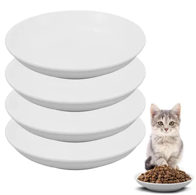 Zdjęcie produktu dla Zestaw 4 ceramicznych misek do karmy dla kotów