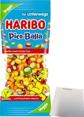 Produktbild von Haribo Pico-Balla Veggie (65g) + usy Block