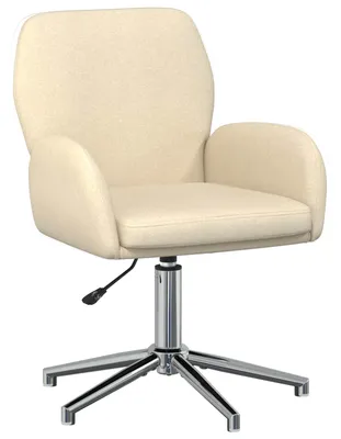 Immagine prodotto di Sedia girevole vidaXL, 54 x 58 x 90 cm, color crema, rivestita in tessuto