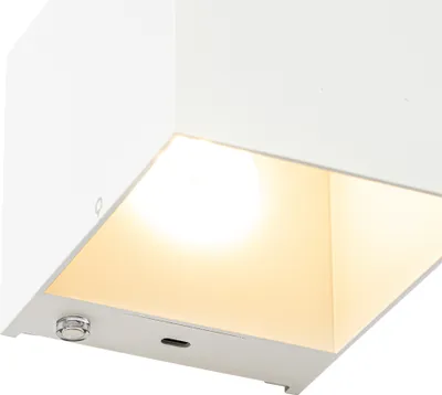Produktbild von Wandleuchte Weiß inkl  LED und Touchdimmer wiederaufladbar Joris