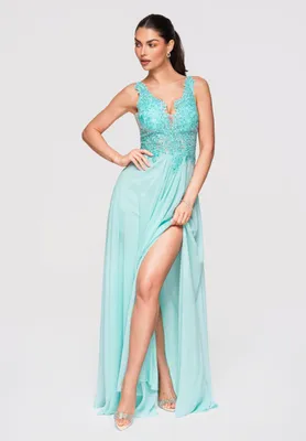 Produktbild von LARICA Maxikleid Abendkleid Ausgestelltes Kleid Romantisch LA-OM-DLR308 mint M