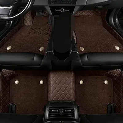 Image de Tapis de sol pour voiture, sur mesure pour Porsche Cayenne, imperméables et antidérapants, tapis double épaisseur-2-a, conduite à droite-a