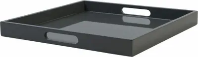 Produktbild von Gift Company Tablett Spa M, quadratisch, Serviertablett, Dekotablett, MDF, Graphite, 40 x 40 cm, 77853