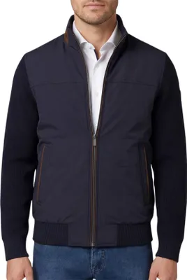 Produktbild von Bugatti Strickjacke dunkelblau einfarbig weite Passform