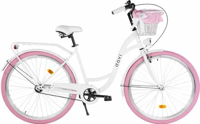 Produktbild von Damenfahrrad Davi Lila 28", 1 Gang, 155-180 cm, Weiß/Rosa