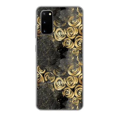 Produktbild von MuchoWow® Handyhülle Schutzhülle Hülle für Samsung Galaxy S20 Marmor - Gold - Rose - Muster Silikon Softcase Handy Hülle - Bild