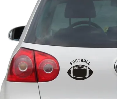 Produktbild von Aufkleber / Autoaufkleber - JDM - Die cut - FOOTBALL Decal Fenster Laptop - Folie Sticker - schwarz - 106mmx88mm