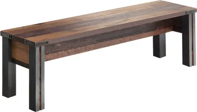 Produktbild von PrimePier Sitzbank Old Wood Nachbildung, Eiche Nachbildung.