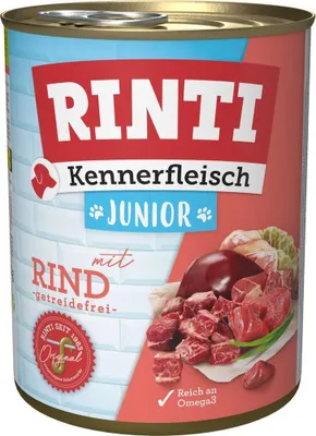 Image de Rinti 800gx12 viande de connaisseur JUNIOR Bœuf en boîte