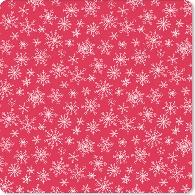 Produktbild von MuchoWow® Mauspad Mousepad Schneeflocke - Rot - Weiß - Design 30x30 cm - Mousepads - Maus Mat - Pad - Mausunterlage - Gaming