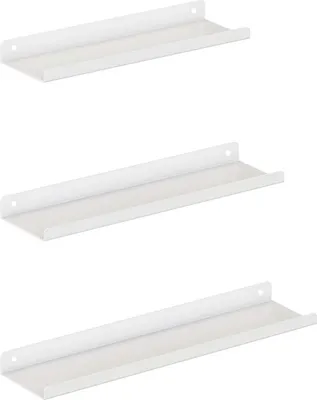 Produktbild von Famanu Wandregal Set - Modernes Design, Weiß, 3-teilig