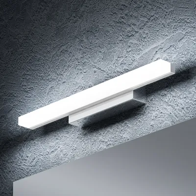 Produktbild von doporro LED Badezimmerleuchte Chrom 40cm - 9W Spiegellampe 6000K (Tageslichtweiß) - Stylische Wandleuchte für Badbeleuchtung Spiegelstrahl