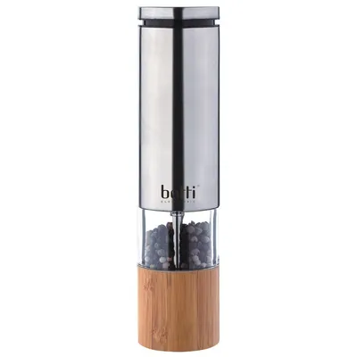 Produktbild von Pfeffermühle Elektrisch EDELSTAHL Salzmühle Gewürzmühle BOTTI BARI 22,5 cm