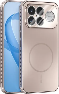 Produktbild von Matte PC TPU Hülle für Xiaomi Poco F8 Ultra/Redmi K90 Pro Max Magnetische Handyhülle mit Linsenabdeckung und Wärmeableitung Stoßstange Gold