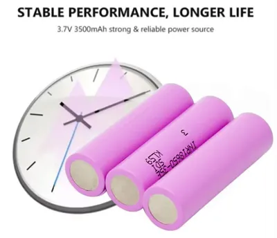Obrázek produktu pro Lithium-iontové baterie 18650, typ 35E – nabíjecí, 3,7 V – kapacita 3500 mAh – vysoký proud 20 A – balení po 80 kusech