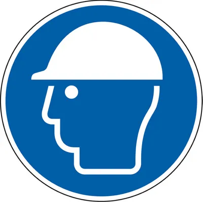 Produktbild von Dreifke® Gebotsschild Kopfschutz benutzen, ASR/ISO, Kunststoff, Ø 400mm