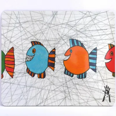 Produktbild von Schneidebrett "Fische" Brettchen Schnittenbrettchen