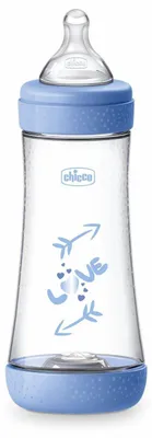Chicco PERFECT5 Babyflasche, 300 ml, für Jungen, zur Fütterung von Säuglingen