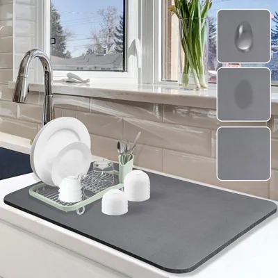 Image de Tapis antidérapant pour cuisine, en microfibre, dimensions 30,5 x 48,3 cm