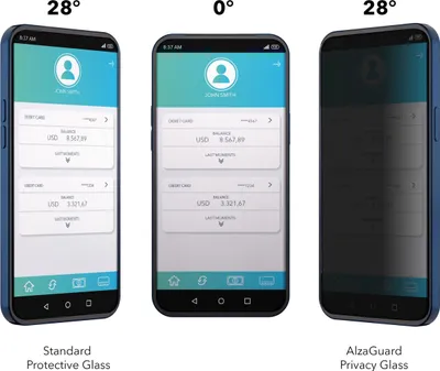 Produktbild von AlzaGuard 2.5D FullCover Privacy Glass Protector für iPhone 16 Pro mit Installationsanleitung