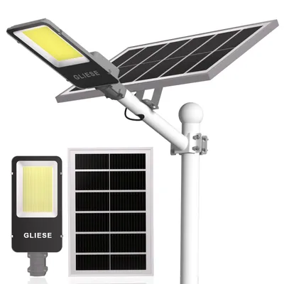 Produktbild von 1000W Solar Straßenlampen für Außen Fernbedienung Dimmbar 6500K LED Solarleuchte