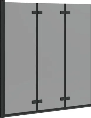 Zdjęcie produktu dla vidaXL Składana przegroda prysznicowa czarna 130 x 138 cm