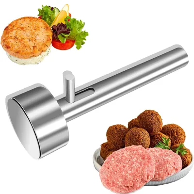 Falafel-Portionierer, Edelstahl, 4 cm, antihaft, für Frikadellen