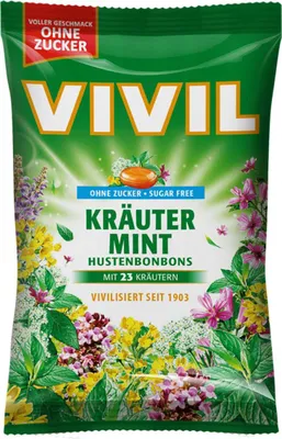 Immagine prodotto di Vivil senza zucchero 120g-Bt. Menta alle erbe