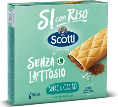 Produktbild von Riegel Scotti Si mit Reis gefüllt mit Kakao, 150 g, 6 Stück, laktosefrei