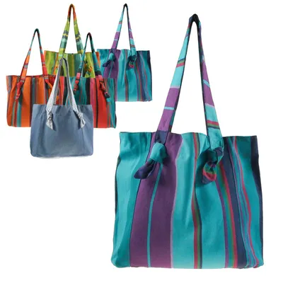 Produktbild von Umhängetasche aus Baumwolle handgewoben 45x38cm Shopper bunt