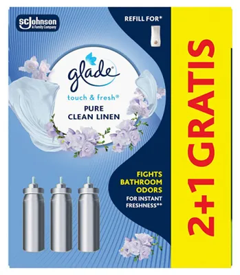 Produktbild von Touch & Fresh Pure Clean Linen 2+ 1 Lufterfrischer-Nachfü llset