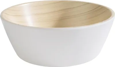 Produktbild von APS 84607 Schale FRIDA, Melamin, Ø 15 cm, Höhe 5,5 cm, weiß/Holzoptik