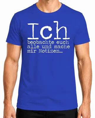 Obrázok produktu pre Pozorujem a zaznamenávam výrok šprta s detektívnym humorom pánske tričko, modré, L