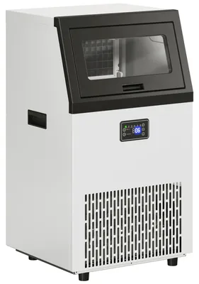 Produktbild von Gewerbliche Eiswürfelmaschine, 55 kg/24h Edelstahl Unterbau- oder freistehende Eiswürfelmaschine mit 13 kg Speicher