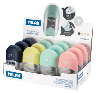 Produktbild von Capsula Silber Spitzer-Radiergummi 4714112 (12) 0499