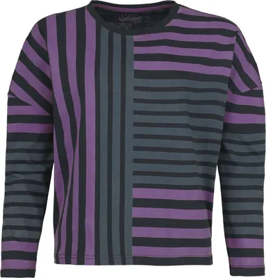 Produktbild von Full Volume by EMP Damen schwarzes Langarmshirt gestreift XL