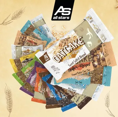 Produktbild von ALL STARS Fitness Products Hafer-Riegel - Müsli Yoghurt, Snack bars, Haferflocken, 80 g, 1907 kJ, 456 kcal, 365 kcal