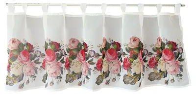Produktbild von Gardine mit Druckmotiv Rosen 45 x 150 cm Bistrogardine