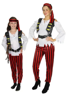 Produktbild von Freibeuterin Piratin Piratenkostüm Damenkostüm Kinderkostüm 4tlg.   Gr. 134 - 152 - XS - XL, Größe:XL